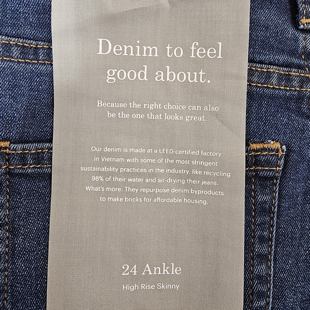 NWT Everlane The Authentic Stretch High-Rise Skinny Size 24 Ankle - Picture 5 of 11